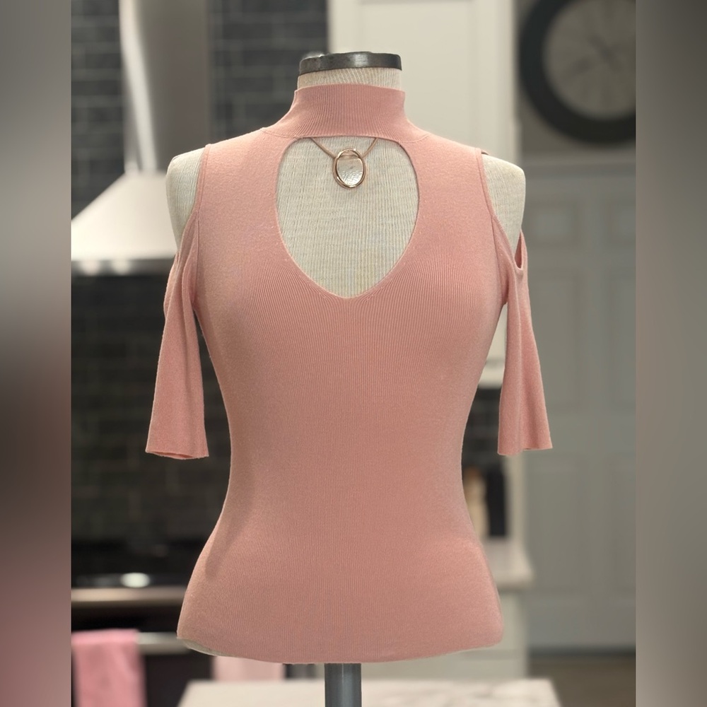 Spring Women’s Pink Cold-Shoulder Size Small For a Large Bust Same Day Shipping